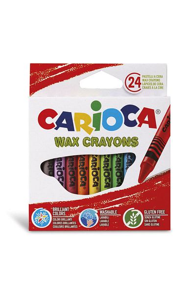 Carioca Carioca Carioca Wax Washable Pastel Crayons 24 Pcs