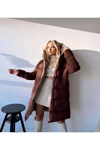 Hayat Boutique Double Sided Women's Puffer Jacket