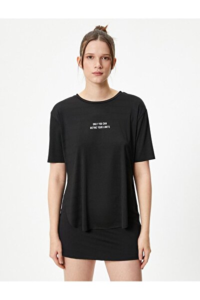 Koton Γυναικείο άνετο μπλουζάκι με υφή