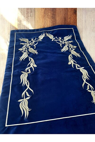 Tulip Nakışlı İpek Kadife Seccade