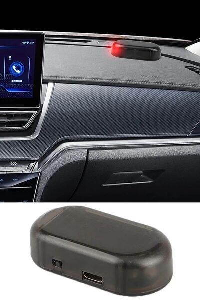 Genel Markalar Main Shop Caydırıcı Araba Alarm Ledi Kırmızı Işık Güneş Enerji...