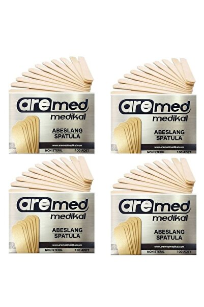 AREMED 12 Kutu Medikal Abeslang Ahşap Dil Çubuğu - Ağda Spatulası 12×100'lü