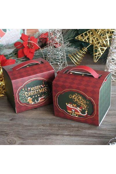 Kutumania New Year's Themed Patterned Handled Snap-on Candy Chocolate Gift Box