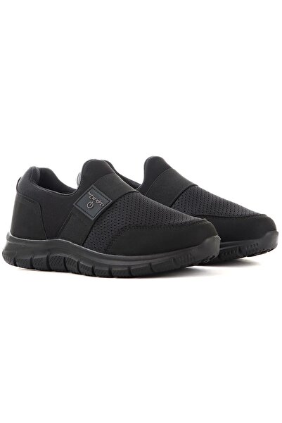 Vojo Siyah Sneaker Bağcıksız Erkek Spor Ayakkabı