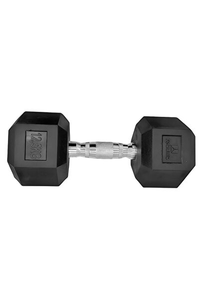 Rebuwo Hex Dambıl Kauçuk Altıgen Dambıl Hex Dumbbell 12.5 Kg 1 Adet