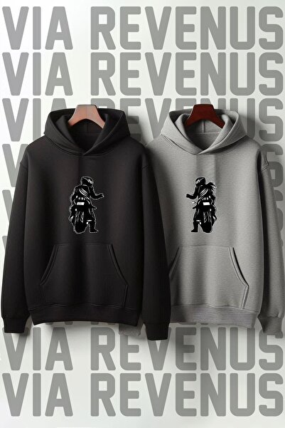 Vordevia Hanorac combinat oversize cu imprimeu Biker Valentine