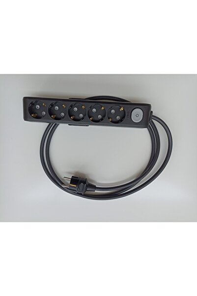 VİKO Multi-let Siyah 5'li 10 Metre Anahtarlı Çocuk Korumalı Çoklu Grup Priz