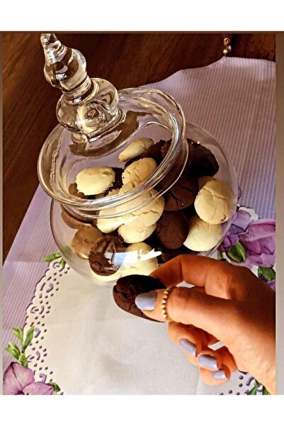 Glass Glass Cookie Holder & Sugar Bowl with Footed Lid