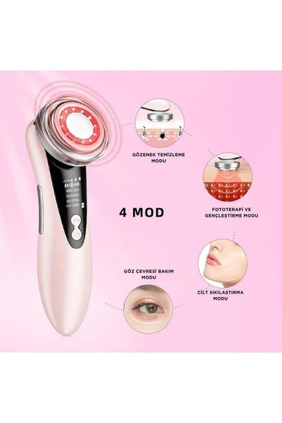 adbeauty Yüz Kavitasyon Aleti Sıkılaştırıcı - - Titreşim Isı - Mavi Kırmızı Işık - Şarjlı