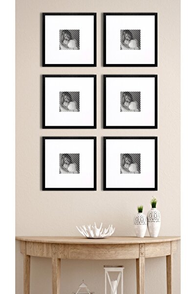 Tuğra Sanat Galerisi Fotoğraf Çerçeve Seti 6 Adet 37x37 Cm Iç Ölçü 15x15 Caml...