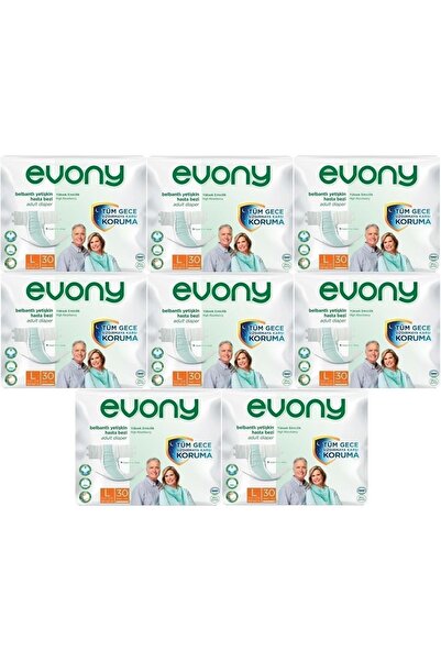 Evony Hasta Bezi Yetişkin Bel Bantlı Tekstil Yüzey L-büyük Boy 240 Adet (8pk*30)