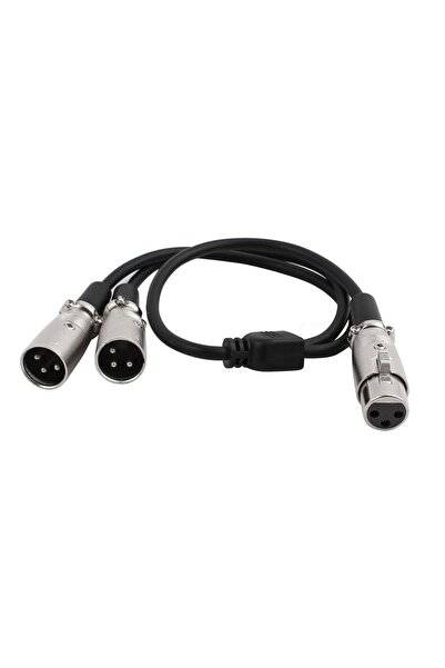 BK Teknoloji 3 Metre Xlr Dişi 2xlr Erkek Mikser Mikrofon Ses Splitter Y Kablo