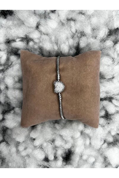 CanElif Accessories سلسلة خاصة سوار من الفولاذ على شكل قلب مرصع بالأحجار