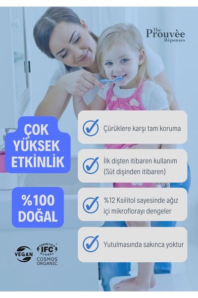 The Prouvee Reponses %100 Doğal Organik Bebek ve Çocuk Portakallı Diş Macunu 35 ml (Florürsüz)