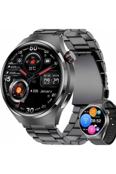 Melzohome GT3 max* Watch Amoled Ekran Android ve iOS Uyumlu Arama Yapan NFC GPS Bluetooth bağlantılı