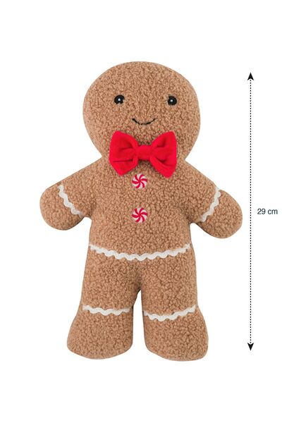 LC Waikiki New Year's Themed Red Cookie - Bow Tie and Ribbon, Man Figure, Baby Throw Pillow 29 cm