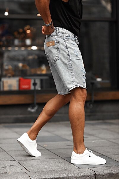 Genel Markalar Boyfriend Kot Kapri Rahat Kalıp Yırtıklı Kot Şort