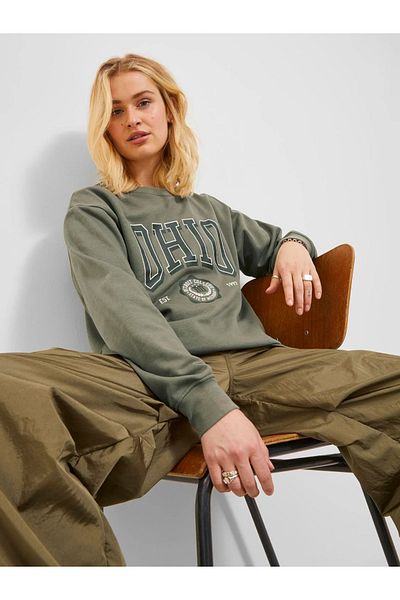 Jack & Jones Hanorac pentru femei Jack Jones - 12243545   JXOHIO RLX LS CREW SWT
