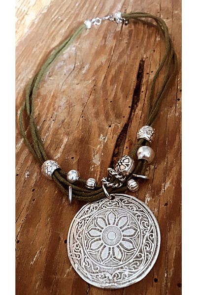 by özllem Khaki Bohemian Design Necklace