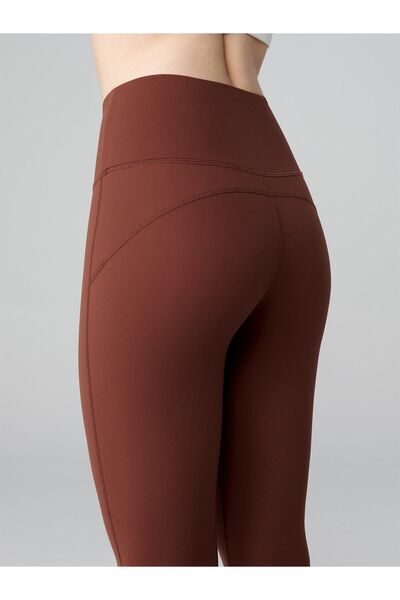 UP&FIT Клинове с пуш-ъп разкроен дизайн - леки, с по-тънки ботуши, кафяви