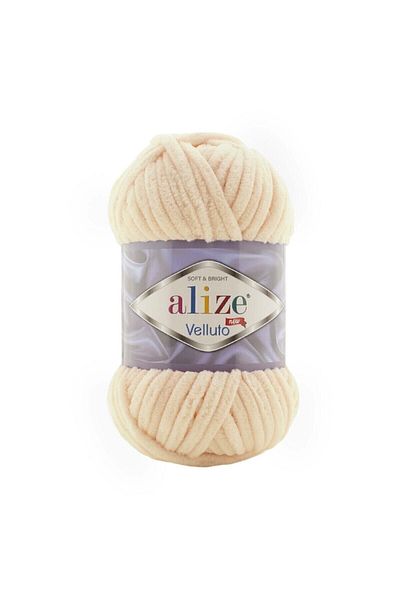Alize 5 bucăți fire de tricotat manual din catifea Velluto Culoare: 310 spumă de miere