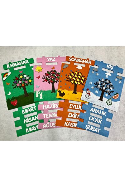 KeçeBizde Keçe mevsimler kare ( pembeli )