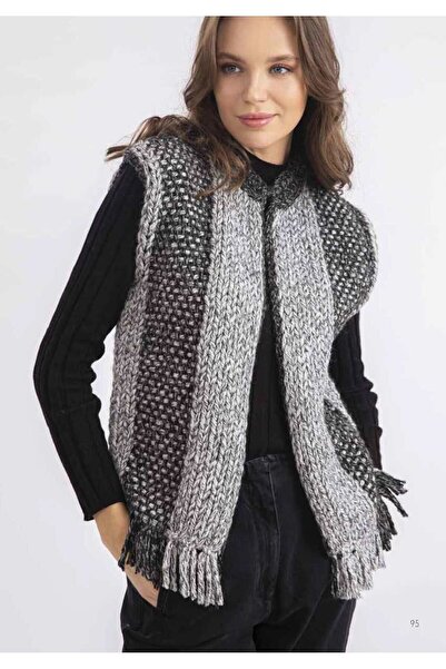 Alize 5 Adet Süperlana Maxi Batik 7914 Kalın El Örgü Ipi Maxi Yelek Hırka Ipi Atkı Bere Kazak Ipliği 7914