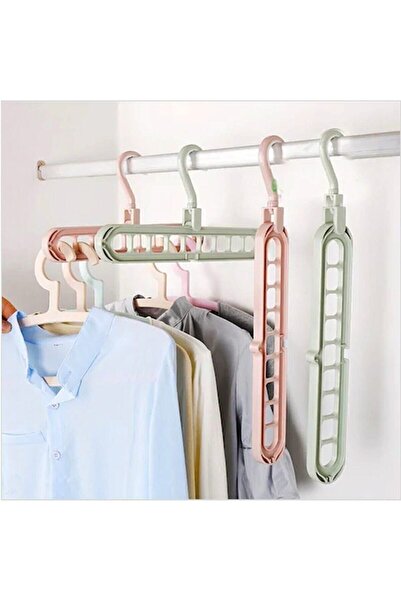 RELATOS 1 Adet Düzenleyici Sihirbaz Askı Dolap Içi 2 Fonksiyonlu Yatay-dikey Kullanım 9 Bölmeli Gardrop Askı
