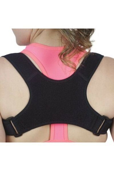 Canteks Unisex Black Butterfly Upright Posture Corset Anti-Hunchback Anti-Sweat Corset