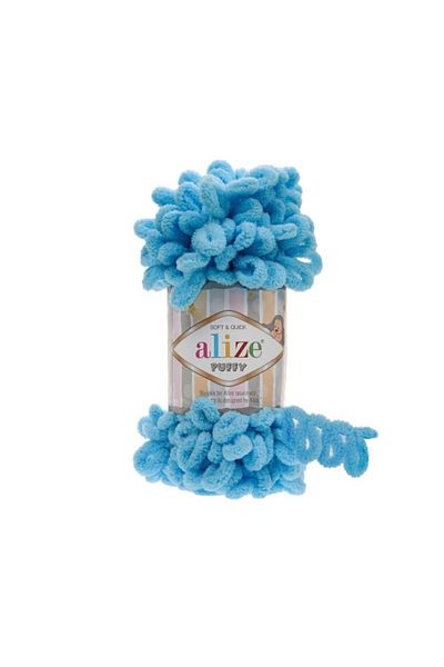 Alize Puffy Hand Knitting Yarn (Συσκευασία 5) 287-τιρκουάζ