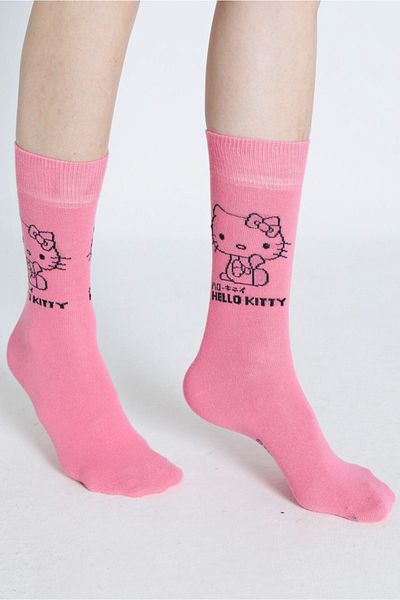 Hello Kitty Pink Patterned Socks - ROZ-88/4