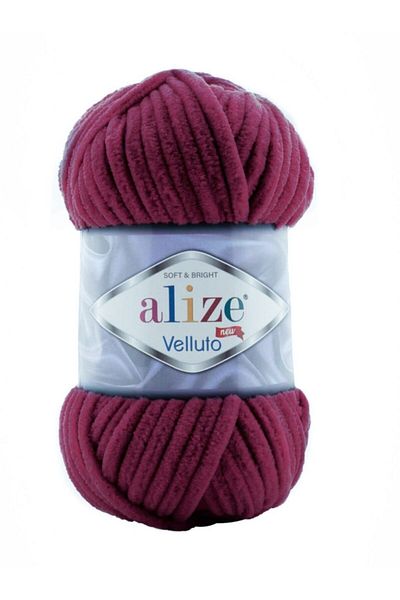 Alize Velluto 107 Pătură de cireșe Vestă de fire Cardigan Pulover Esarfa Beanie Ață de tricotat manual