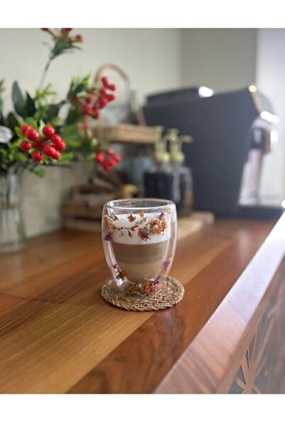 Store Çift Cidarlı Içi Çiçek Model Kupa 250 ml