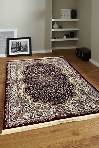 ünalcarpet 4 Metrekare - 6 Metrekare Modern Salon Ve Oturma Odası Halısı Yumuşak Doku Antialerjik Ipek Kırmızı