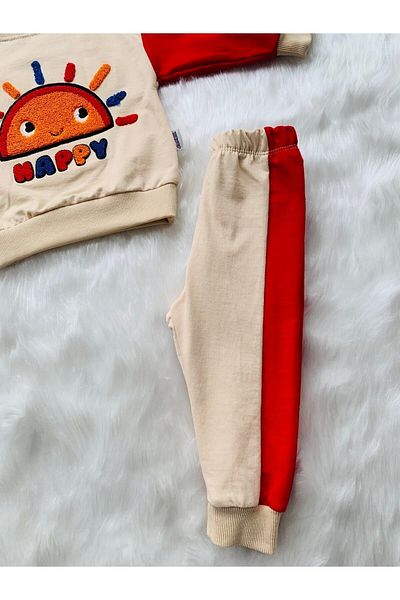 Mora Sun Embroidered Unisex Baby Oversize Upper and Lower Seasonal Set