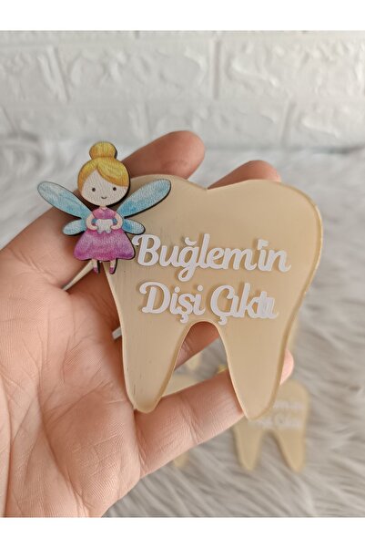 doğrukan 10 adet Diş şeklinde diş buğdayı diş hediği pleksi magnet hediyelik yenidoğan doğum günü magnetleri