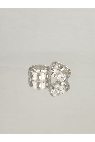 Gri Gümüş Ebedi Sevgi Birleşimi 925 Ayar Gümüş Alyans, Nişan Ve Söz Yüzüğü