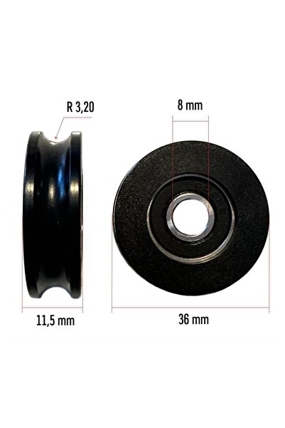 kayar katlanır sistem Rulmanlı Tekerlek