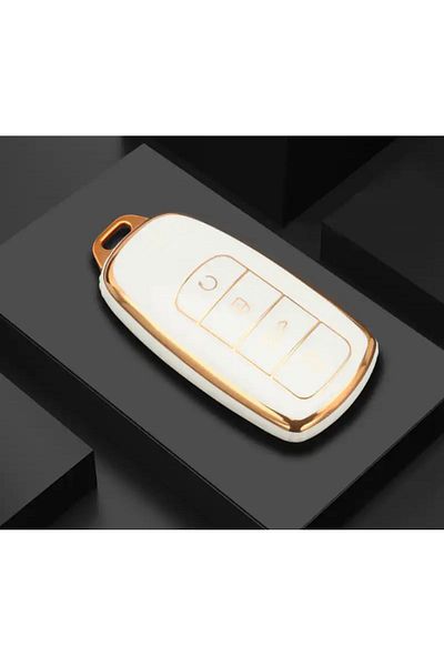 emii auto spare parts Chery Tiggo 8 Pro Tiggo 8 Pro Max Tiggo 7 Pro Max Omoda 5 Jaecoo Key Case Cover Cream/Gold