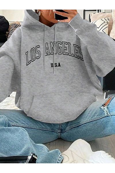 Mella&Co Φούτερ με κουκούλα Unisex με στάμπα