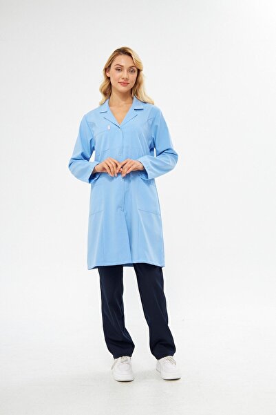 mervem İş Önlüğü Alpaka Mavi