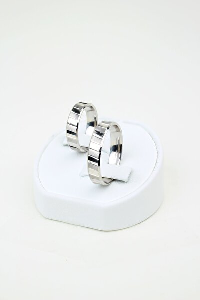 Gri Gümüş Estetik Bağlılık Döngüsü 925 Ayar Gümüş Alyans, Nişan ve Söz Yüzüğü