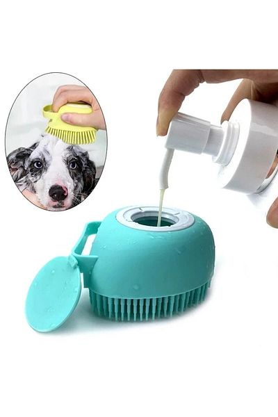 DEMİRHAN İTHALAT Soft Pouch Massage Brush - Bathroom with Cat and Dog Chamber