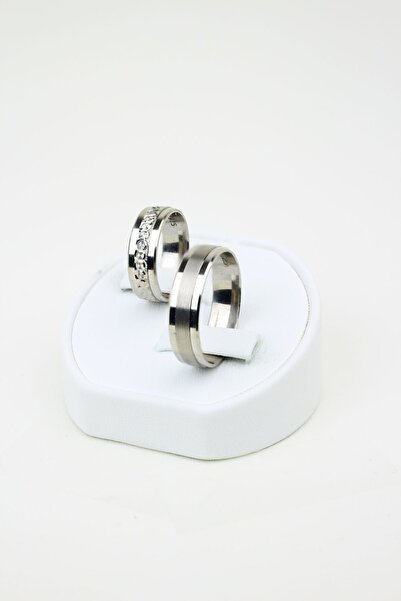 Gri Gümüş Duygusal Sevgi Bağı 925 Ayar Gümüş Alyans, Nişan ve Söz Yüzüğü