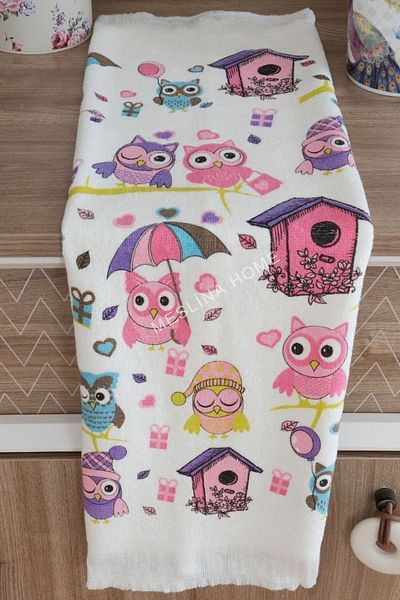 Meslina 40x60 Cm Prosop de bucatarie imprimat cu bufniță - cârpă pentru uscare și prosoape pentru mâini și față
