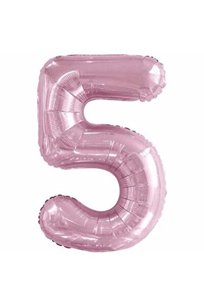 Partioutlet 5 أرقام بالون من رقائق الباستيل الوردي 76 سم