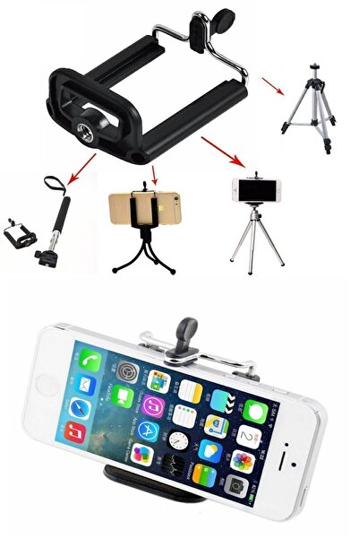 Mettzcrom Tripod Bağlantılı Telefon Tutucu Aparat
