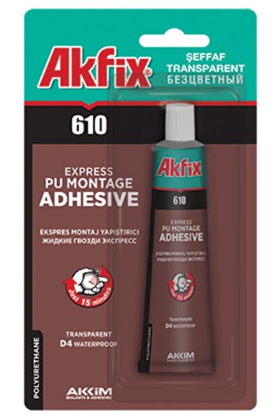 Akfix Expres Montaj Yapıştırıcı Şeffaf 50ml