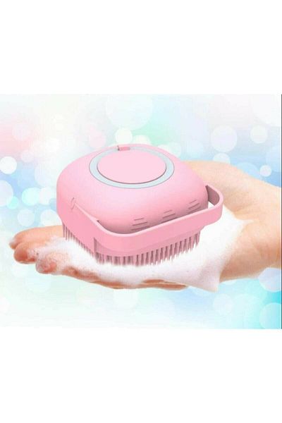 MİSSCAFE Shower Gel Silicone Brush with Chamber Shampoo Exfoliating Massage Brush Bath Shower Body Cleaning Scrub