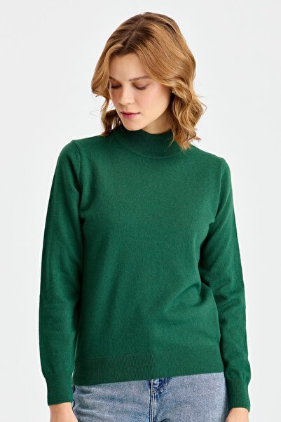 Desen Triko Γυναικεία κλασική μπλούζα με μισό ζιβάγκο